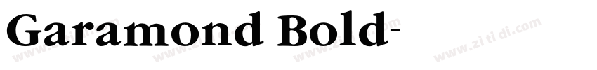 Garamond Bold字体转换